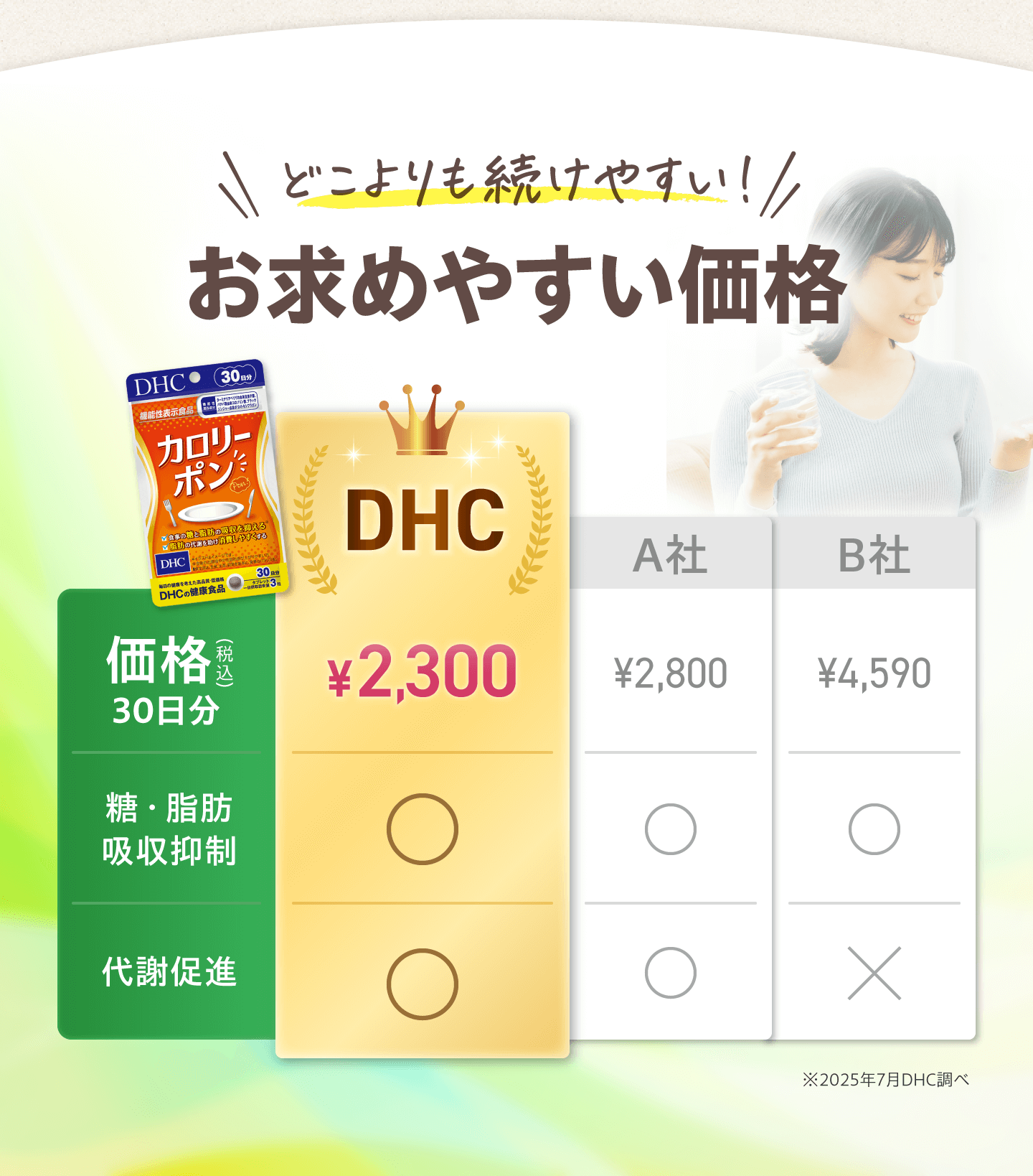 どこよりも続けやすい!お求めやすい価格