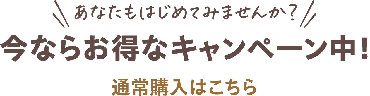 今ならお得なキャンペーン中!