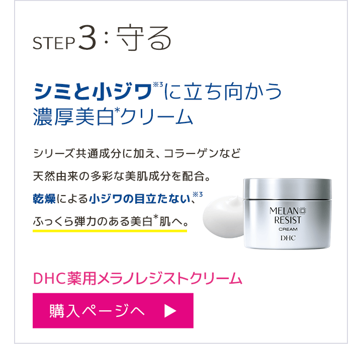 DHC  薬用メラノレジストローション、レジストセラム、レジストクリーム