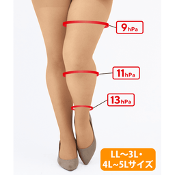 バンビーナスリムレッグ・着圧極肌ストッキング（大きいサイズ）