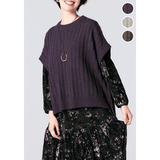 イタリア糸・重ね着を楽しめるニットベスト（ジーティービー）