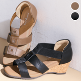 ゴムがのびる・美人見えパッチワークサンダル