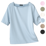 エアブレス・ボートネックカットソー