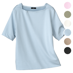 エアブレス・ボートネックカットソー