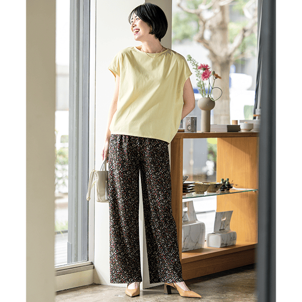 さわやかメッシュ・セルフカットできるプリーツパンツ | パンツ通販のDHC