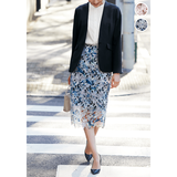 私のkireiスタイル・フラワープリントレーススカート