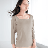 速乾コットインナー8分袖（脇接ぎ無し）