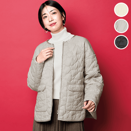 裏フリースキルティングジャケット