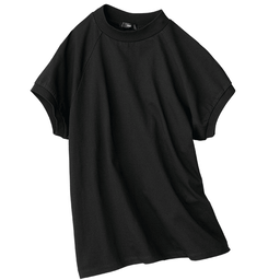 ひんやりコットン・モックネックカットソー（UVカット） | Tシャツ