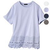 スカラップレースカットソー