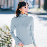 エアリーホイップガーゼ・ハイネックカットソー