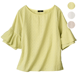 オールオーバーレース・フレアスリーブブラウス