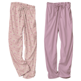 快眠・2枚組パジャマパンツ（無地・花）