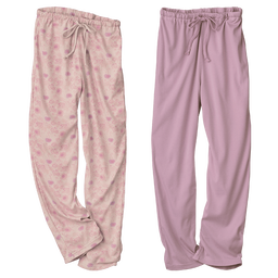 快眠・2枚組パジャマパンツ（無地・花）
