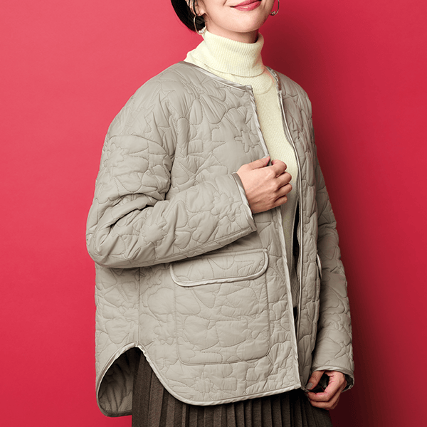新品正規品【V12/size L】フリース　ハイブリッド　キルティングアウター 裏フリースキルティングジャケット | ジャケット/ブルゾン通販のDHC