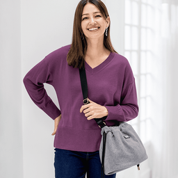 イタリアンフリース・巾着ショルダー