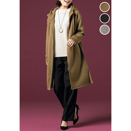 ふっくら軽いジップアップコーディガン