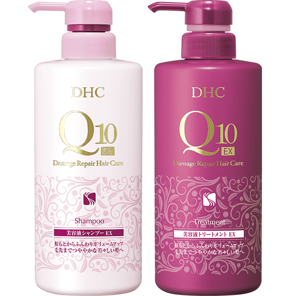 DHC Q10 ダメージリペアヘアケア 6本セット 通販限定】はじめて購入 Q10美容液 シャンプー EX＆トリートメント EX