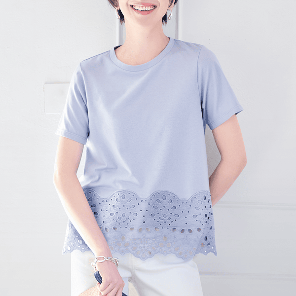 スカラップレースカットソー | Tシャツ/カットソー通販のDHC