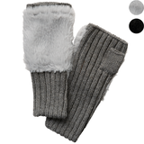 ショートファー・指先フリーグローブ