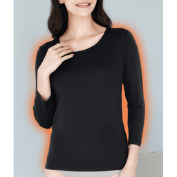 ビューティウォームインナー・8分袖（ふんわり裏起毛）