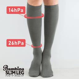 バンビーナスリムレッグ・着圧ハイソックス（シルク混）