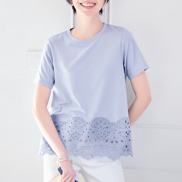 スカラップレースカットソー | Tシャツ/カットソー通販のDHC