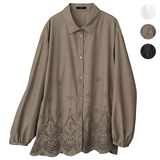 裾スカラップオーバーシャツ