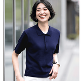 大人の上品ニットポロ