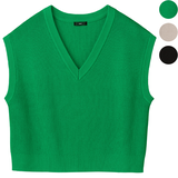 着回し広がる・洗濯機で洗えるニットベスト