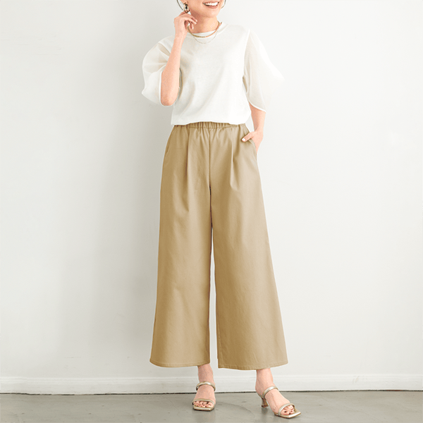 涼やかパンツ・ギャザーワイド | パンツ通販のDHC