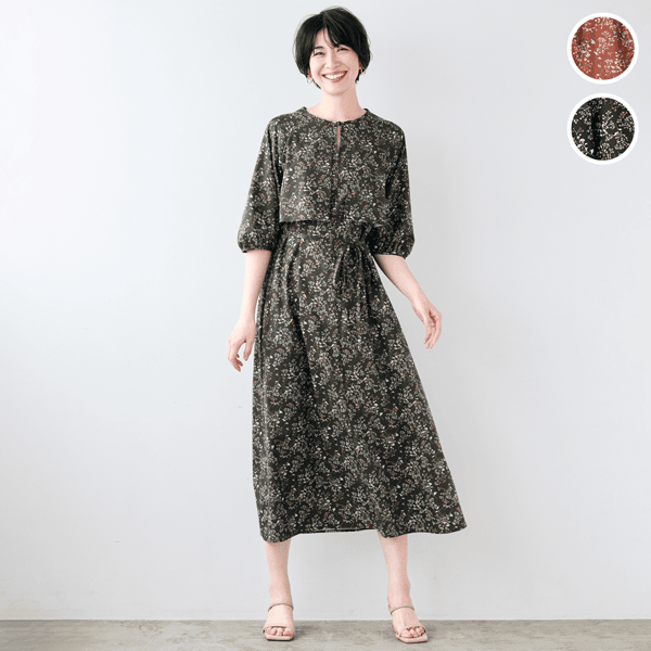 速乾フラワープリントワンピース | ワンピース/チュニック通販のDHC