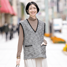 カットツイード・フリンジベスト