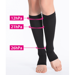 バンビーナスリムレッグ・着圧・トゥーレスハイソックス