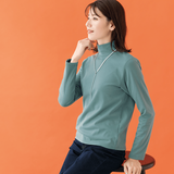 +3℃・あったかハイネックカットソー