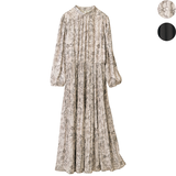 ハイネックプリーツワンピース