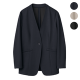 洗濯機で洗えるユースフルジャケット・ノーカラー