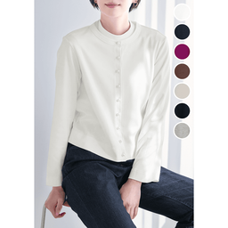 コットンキュプラ・パール釦カーディガン