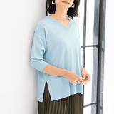 ヒップが隠れる・体型カバーニット