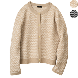 ツイード調ニットジャケット