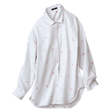 オリエンタルファブリック・フラワー柄シャツ