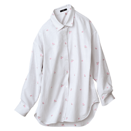 オリエンタルファブリック・フラワー柄シャツ