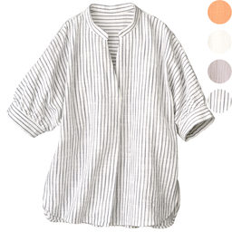 スラブダブルガーゼ・ドルマンシャツ