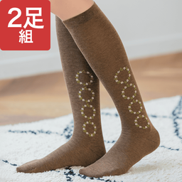 2足組・大人のハイソックス（花柄）