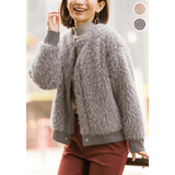 ふわふわシャギーボアブルゾン