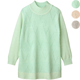 ダイヤ柄ニットチュニック