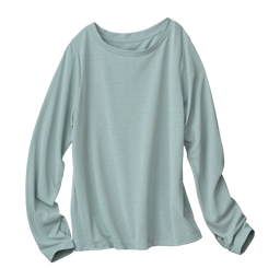 涼しいＵＶ対策インナー・丸首長袖（指穴付き）