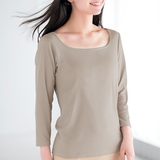 速乾コットインナー8分袖（脇接ぎ無し）