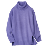 サイドリブ細見えロングニット