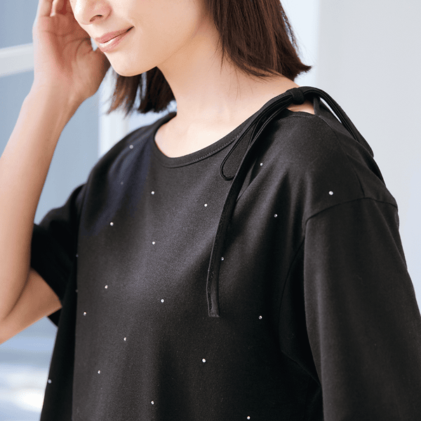ラインストーンドットカットソー | Tシャツ/カットソー通販のDHC